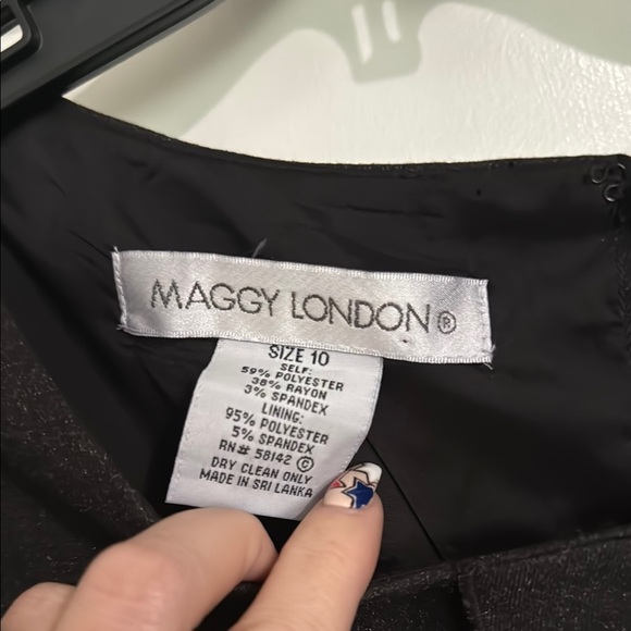 Maggy London charcoal grey Pleated Sheath Mini Dress - Picture 2 of 12